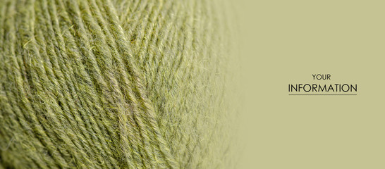 Green wool thread macro texture material pattern blur background