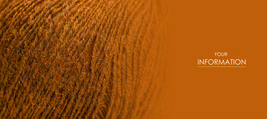 Brown wool thread macro texture material pattern blur background