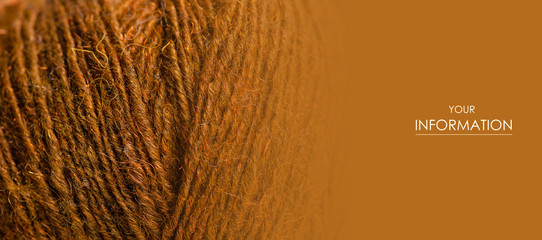 Brown wool thread macro texture material pattern blur background