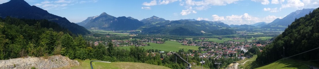 Fototapeta na wymiar Panorama near Oberaudorf in Germany