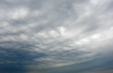Nimbostratus clouds in the sky
