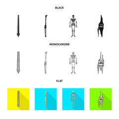 Vector design of medicine and clinic sign. Collection of medicine and medical vector icon for stock.