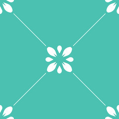 abstract floral seamless pattern with flowers, netting and leaves