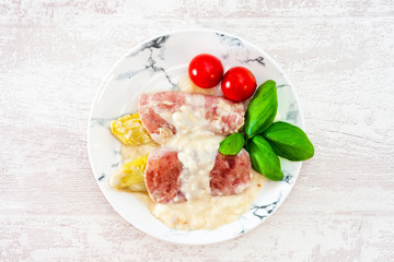 Baked Endives with ham and Bechamel sauce
