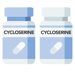 Cycloserine is an antibiotic used to treat tuberculosis.