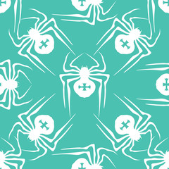 spider seamless pattern cross