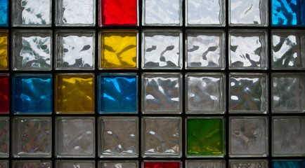 Detail einer Wand aus Glasbausteinen, 1970er Jahre