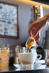 cup of coffee in latte