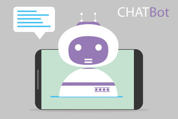 Chatbot on cell phone screen,Online Assistant