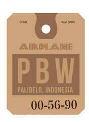 palibelo airport luggage tag