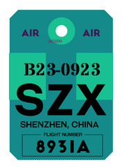 Shenzhen airport luggage tag