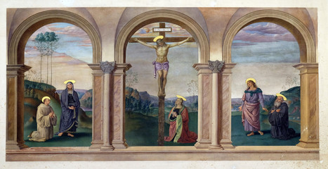 Triptych with the crucifix