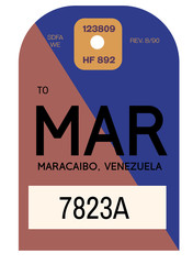 Maracaibo airport luggage tag
