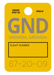 Grenada airport luggage tag