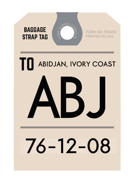 Abidjan Airport Luggage Tag