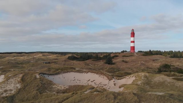 Video D&uuml;nenlandschaft mit Leuchtturm auf Insel Amrum