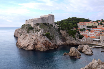 Fototapeta na wymiar Fort Lovrijenac or St. Lawrence Fortress in Dubrovnik, Croatia 