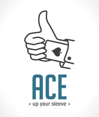 Fototapeta Ace up your sleeve - most important decisive argument obraz
