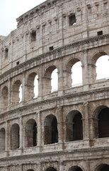 Obraz premium Detail of Colosseum in Rome Italy