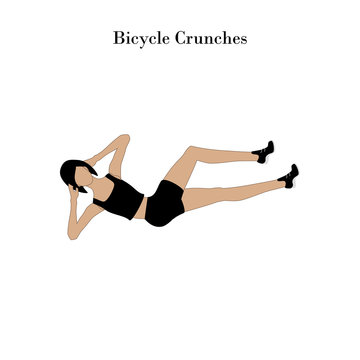 Bicycle crunches exercise workout