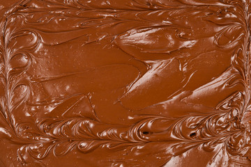 Chocolate cream background. Space for text or design.