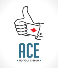 Ace up your sleeve - most important decisive argument - obrazy, fototapety, plakaty