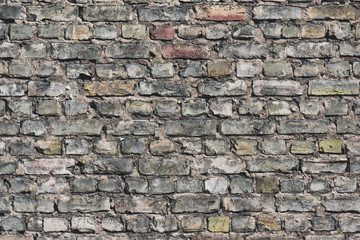 Old Gray Brick Wall Background Texture