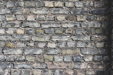 Old Gray Brick Wall Background Texture