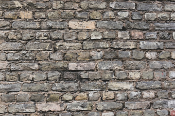 Old Gray Brick Wall Background Texture