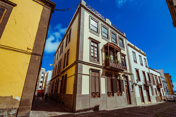 Obraz premium Tourism and travel. Gran Canaria. city of las palmas. Spanish city. The streets of the old town