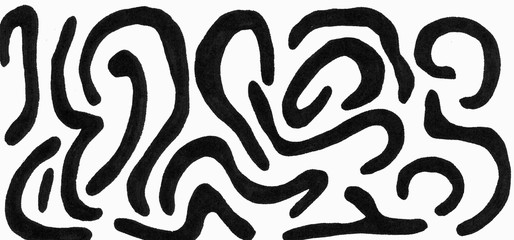 Hand drawn color interesting abstract background