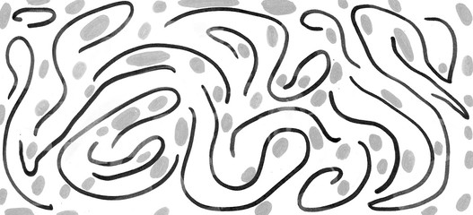 Hand drawn color interesting abstract background