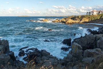 Amazing Sunset Landscape of the coastline of Chernomorets, Burgas region, Bulgaria