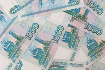 Money. 1000 russian roubles banknotes (background)