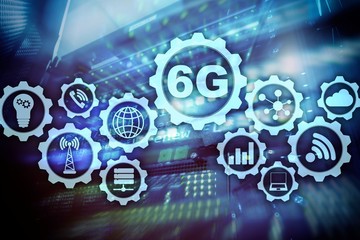 Future Communications Fast Technology. 6G Network Connection Concept. High Speed Mobile Wireless Technology