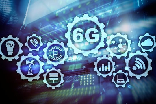 Future Communications Fast Technology. 6G Network Connection Concept. High Speed Mobile Wireless Technology - Powered by Adobe