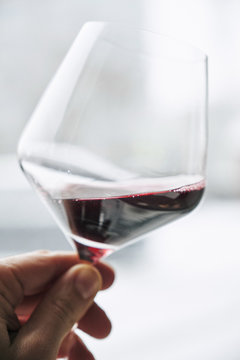 Glass of red wine