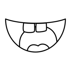 crazy mouth fools day icon