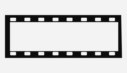 blank film strip isolated on white background