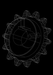 Teeth sprocket Architect blueprint 