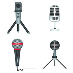 Microphone vector illustration isolated on white background