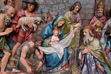 Nativity Scene, altarpiece in the church of Saint Matthew in Stitar, Croatia