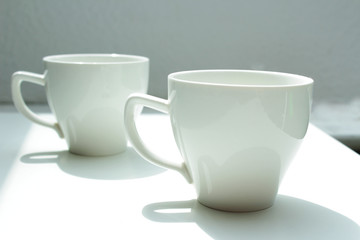 White cups for coffee