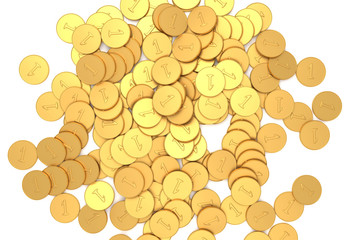 The texture of gold coins.