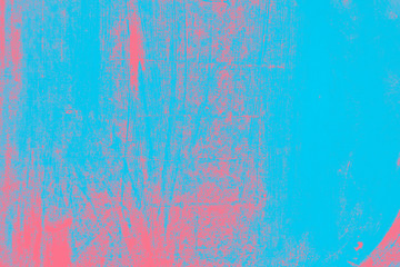 Fototapeta na wymiar pink coral and blue paint brush strokes background 