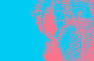 pink coral and blue paint brush strokes background 
