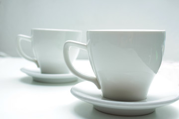 White cups for coffee