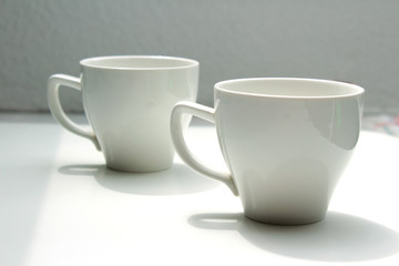 White cups for coffee