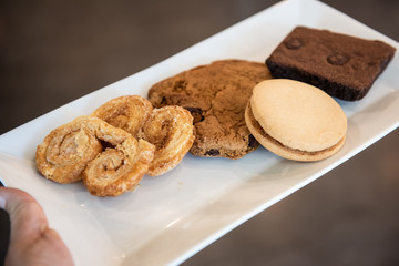 A plate with various sweets