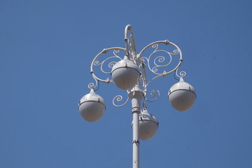 Retro style street lamp on the streets of Zagreb, Croatia